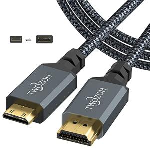 Twozoh Mini HDMI to HDMIケーブル 2M, 4K 60Hz UHD Mini-HDMIオス-HDMIオス変換ケーブル,｜sebambi