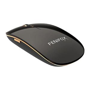 Bluetooth マウス, FENIFOX 無線 マウス ワイヤレス 静音小型薄型 携帯 人間工学 音がしない 光学式 Mouse Laptop Computer PC Mac 用 - 黒い ブラッ｜sebas-store