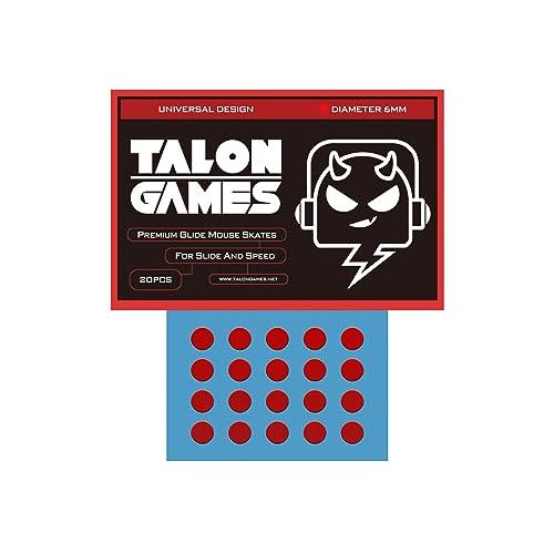 TALONGAMES マウスソール 汎用 6mm 円形 マウスフィート 20PCS プレミアム マウ...