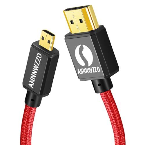 ANNNWZZD Micro HDMI to HDMI 4K UHD HDMIマイクロHDMI 変換...