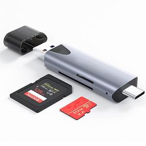 KcBlue SDカードリーダー USB3.0 Type-C2.0 1台2役 5Gpsデータ転送 2-in-1 カードリーダー OTG機能対応 アルミ合金製 放熱性良い 【SDXC/SDHC/SD/MMC｜sebas-store