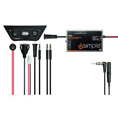iSimple FMモジュレーター RadioMod RCA音声入力可能 3.5mm USBスイッチ...