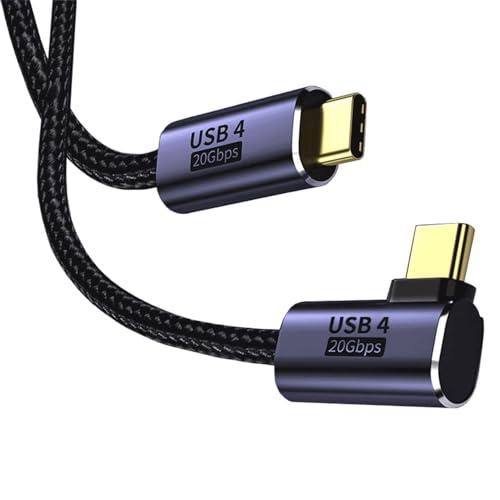 USB Type-c ケーブル L字 USB-C &amp; USB-C ケーブル USB4 Thunder...