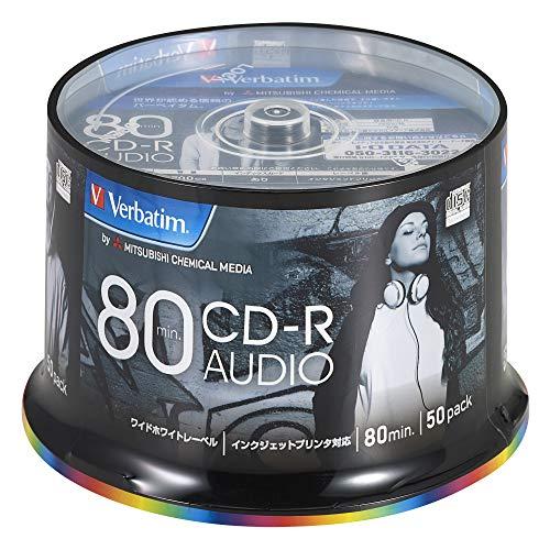 バーベイタムジャパン(Verbatim Japan) 音楽用 CD-R 80分 50枚 ホワイトプリ...