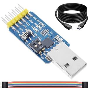 DAOKAI CP2102 USB-UARTコンバータ6 in 1 USB to TTLシリアルアダプタモジュール多機能(USB to TTL 485 232, TTL to 232 485, RS232 to 4850) 2Mbps｜sebas-store