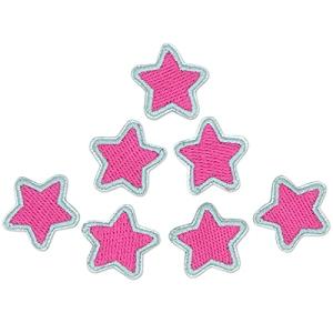 ワッペン 星 アップリケ 小さい 刺繍 2.2cm*2.2cm 7枚セット かわいい 女の子 男の子 入園 入学 子供用わっぺん （レッド）