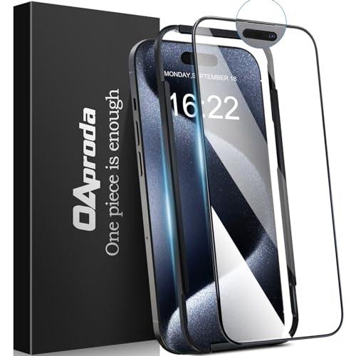 OAproda ガラスフィルム iPhone 15 pro 用 強化 ガラス 液晶 全面保護 フィル...