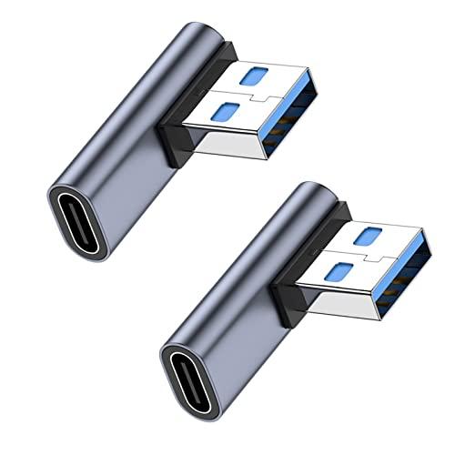 USB 変換アダプタ L字型 Type C（メス）to USB A 3.1（オス）(2個セット)FE...