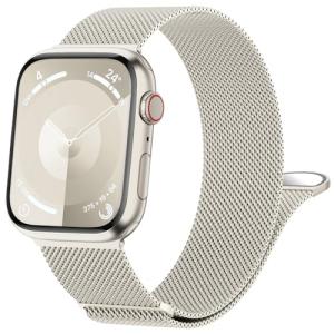 [HEARTBOOM] コンパチブル Apple Watch バンド アップルウォッチ バンド ステンレス留め金製 Apple Watch ベルト長さ無段階調整 マグネットクラスプ｜sebas-store