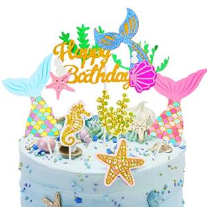 Paready ケーキトッパー 誕生日 ケーキ飾り ケーキピック ケーキ挿入カード 6点セット Happy Birthday バースデー ケーキ デコレーション カップケー