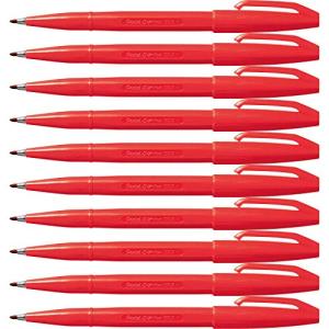 ぺんてる 水性ペン サインペン S520-BD 赤 10本セット｜sebas-store