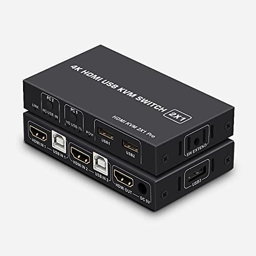 kvmスイッチ hdmi 4K kvm スイッチ HDMI切替器 2ポート（PC2台用）Ultra ...