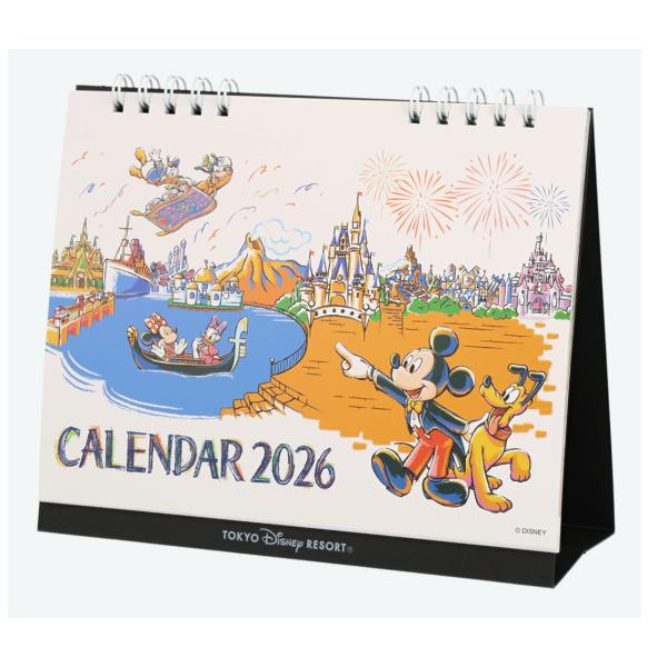 2026卓上カレンダー　東京ディズニーリゾート　ミッキーと仲間たち