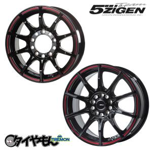 15インチ ブラック 多スポークホイール　6穴 5ZIGEN ブラックマンGI 15インチ 6H139.7 6J +33 1本 ホイール