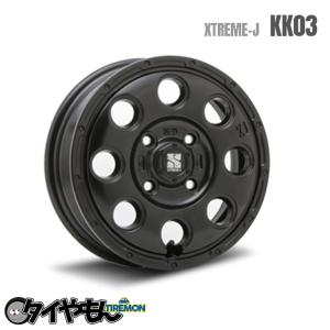 MLJ XTREME-J KK03 エクストリームジェイ 12インチ 4H100 3.5J +45 1本 サテンブラック アルミホイール エブリィ、キャリィ、ミニキャブバ｜second-divine