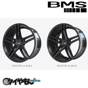 BMS C5-V2 18インチ 5H114.3 9J +15 1本 ホイール グロスブラック