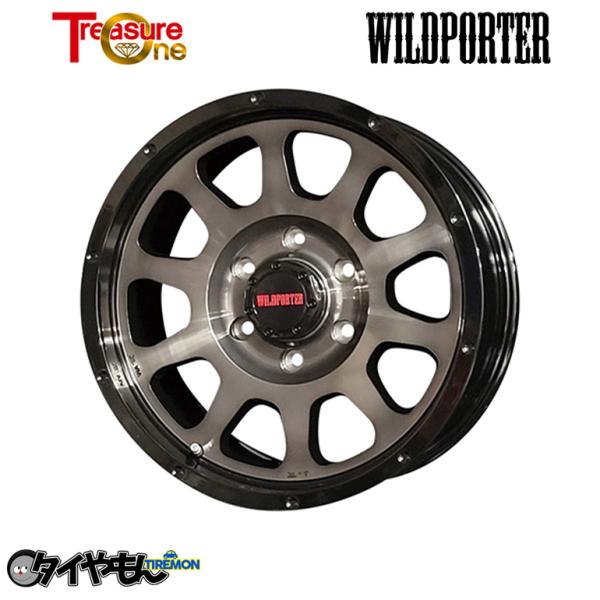 ワイルドポーター クロステン 12インチ 4H100 4J +42 4本セット ホイール ブラックポ...