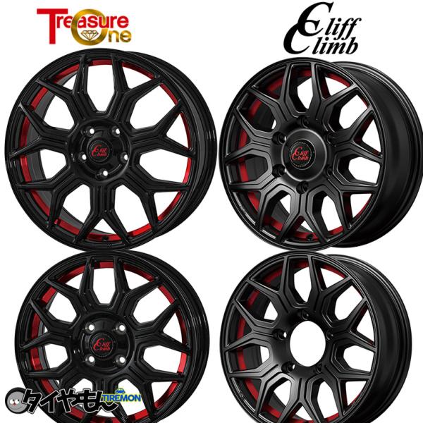 クリフクライム TC-10M 12インチ 4H100 4J +42 2本セット ホイール ブラック,...