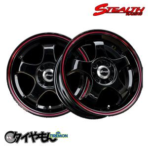 ステルスレーシング K35 16インチ 4H100 6J +45 2本セット ブラック