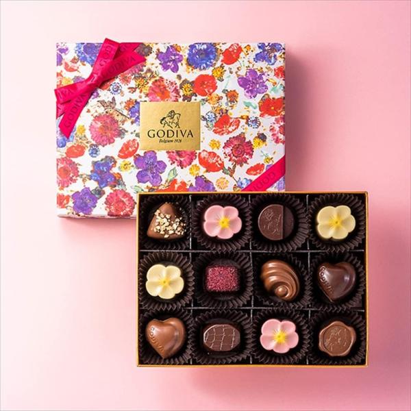 ゴディバ GODIVA 花咲く春 アソートメント 12粒入 ショッピングバッグ付き
