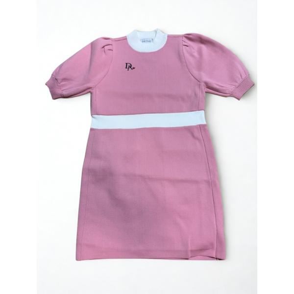 新品　Doux　Avenir　ドゥ　アヴニール　半袖 パフスリーブ バイカラー ニット ワンピース ...