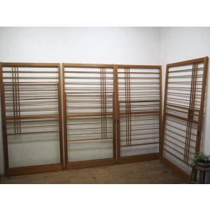 タM0684◇5枚セット◇ガラス入り◇シンプルな組子細工の書院戸◇建具