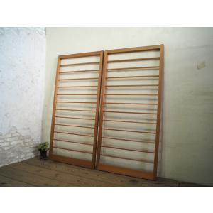 タM0684◇5枚セット◇ガラス入り◇シンプルな組子細工の書院戸◇建具