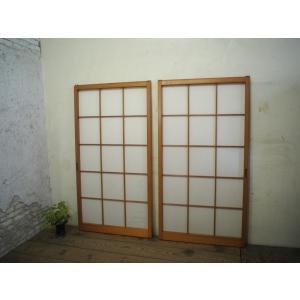 タH0001◇【H93cm×W90cm】×2枚◇アンティーク◇ゆらゆらガラスの古い木