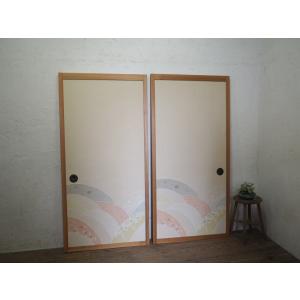 タS0469◇(4)【H62cm×W87cm】◇アンティーク◇大正ガラスの古い木枠