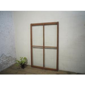 タI0148◇【H95cm×W70cm】×2枚◇昭和レトロなデザインガラスの古い木枠