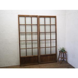 タM0684◇5枚セット◇ガラス入り◇シンプルな組子細工の書院戸◇建具