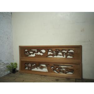 タD0997◇【H36cm×W172cm】◇素敵な組子細工の古い木製欄間◇古建具