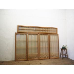 タB0377◇3枚セット◇素敵な組子細工のレトロな書院戸◇古建具 引き戸
