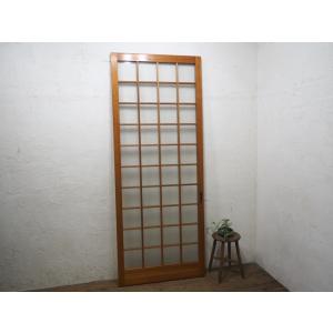 引取のみ 古民家 初出し ガラス引戸 硝子 ガラス戸 建具 引き戸 アンティーク タX0734◇【H179cm×W88cm】◇アンティーク◇味わいのある大きな古い木