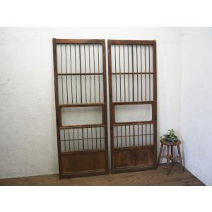 タG0746◇【H175cm×W88cm】×2枚◇昭和レトロな味わいの古い木製