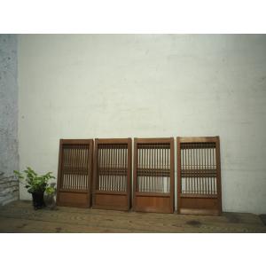 タI0859◇(4)【H33cm×W184cm】×2枚◇分厚い木彫り細工の古い木製欄間