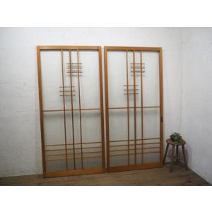 タG0134◇(2)【H177cm×W85cm】×2枚◇昭和レトロなデザインの古い木枠