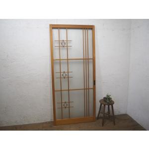 タS0469◇(4)【H62cm×W87cm】◇アンティーク◇大正ガラスの古い木枠