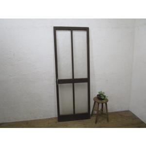 大阪引取限定　建具　レトロ建具　昭和建具　ビンテージ建具　昭和ガラス　店舗計器 タJ0333◇(3)【H177cm×W88cm】×2枚◇昭和レトロなデザインガラスの古い