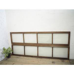 タL0051◇【H40cm×W174cm】×2枚◇両面ガラス入り◇組子細工のレトロな