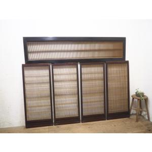 タM0684◇5枚セット◇ガラス入り◇シンプルな組子細工の書院戸◇建具