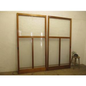 タE0304◇(2)【H177cm×W67,5cm】×2枚◇昭和レトロな古い木枠ガラス戸