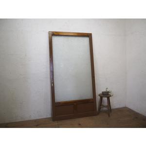 タF0077◇(2)【H172cm×W68cm】×2枚◇昭和レトロなデザインガラスの木枠