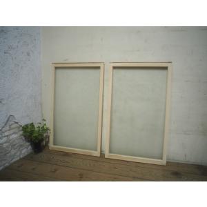 タK0892◇【H86cm×W82cm】×2枚◇昭和レトロなデザインガラスの