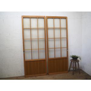 タJ955◇【H143cm×W68cm】×2枚◇レトロな味わいの古い木製引き戸