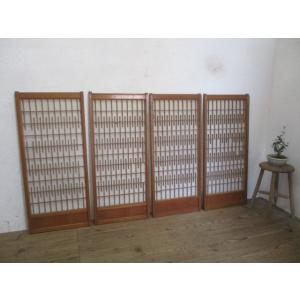 タB0377◇3枚セット◇素敵な組子細工のレトロな書院戸◇古建具 引き戸