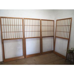タW0340◇5枚セット◇組子細工のレトロな書院戸◇建具 引き戸 欄間