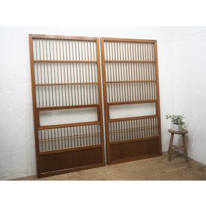 木製ガラス入りドア 8枚　建具　木製　ガラス　昭和　昭和レトロ　引き戸 タU894◇【H176cm×W88cm】×2枚◇昭和レトロな味わいの古い木枠ガラス戸