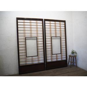 レトロ★ガラス入り障子建具(3枚あります)1枚の値段です タE0648◇(3)【H177cm×W86cm】×2枚◇アンティーク◇素敵な大正ガラスの