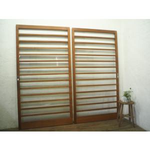 タS0469◇(4)【H62cm×W87cm】◇アンティーク◇大正ガラスの古い木枠